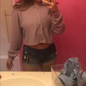 Purple Forever 21 cropped jacket